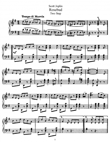 Joplin - Rosebud, Two-Step - Score