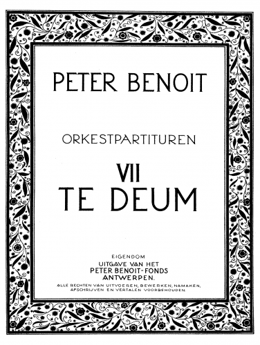 Benoît - Te Deum - Score