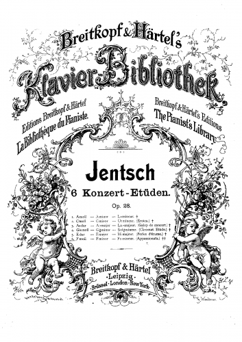 Jentsch - 6 Konzert-Etüden, Op. 28 - Piano Score