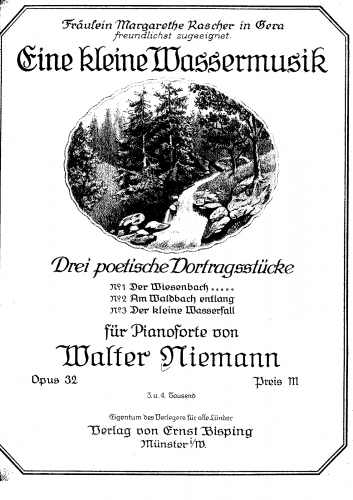 Niemann - Water Music, Op. 32 - Score