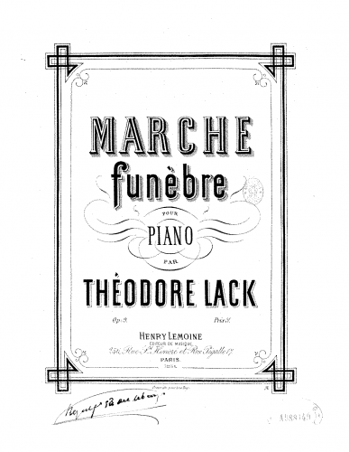 Lack - Marche funèbre - Score