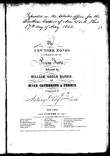 Heinrich - The New York Rondo - Score