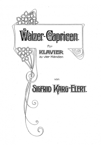 Karg-Elert - Walzer-Capricen, Op. 16 - Score