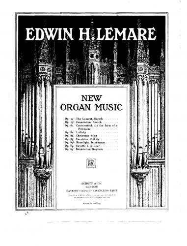 Lemare - Gavotte à la cour, Op. 84 - Organ score