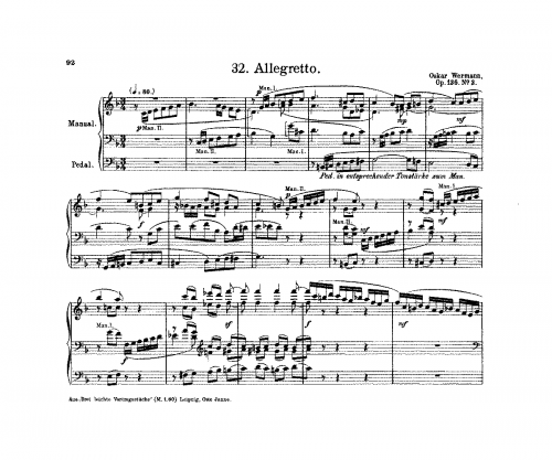 Wermann - Allegretto, Op. 136 No. 3 - Score