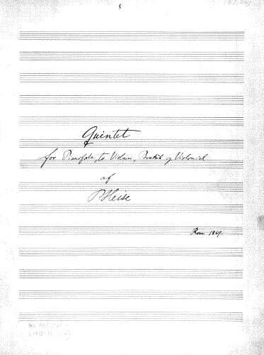 Heise - Piano Quintet - Score