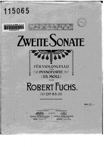 Fuchs - Cello Sonata No. 2 - Score