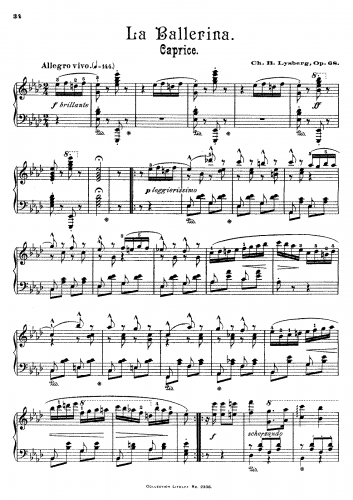 Bovy-Lysberg - La Ballerina, Op. 68 - Score