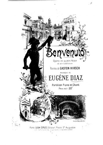 Diaz - Benvenuto - Vocal Score Complete Opera - Incomplete Score