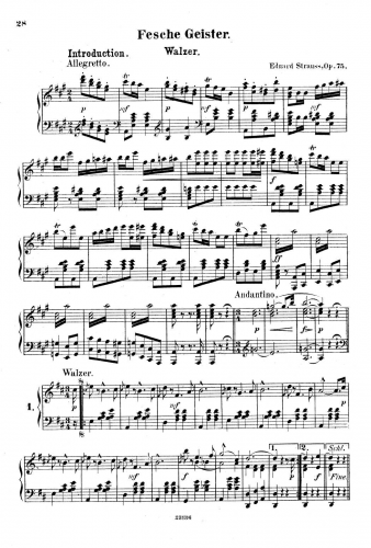 Strauss - Fesche Geister - Score