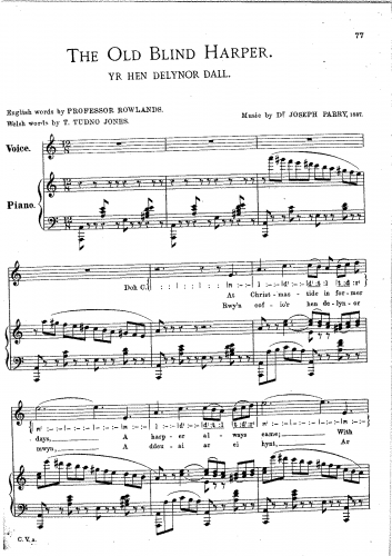 Parry - The Old Blind Harper - Score