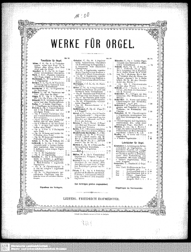 Merkel - 6 Organ Trios, Op. 100 - Trios 1-4
