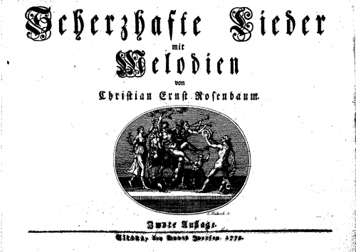Rosenbaum - Scherzhafte Lieder mit Melodien - Score