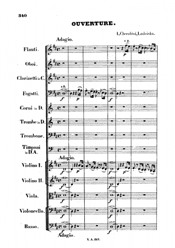 Cherubini - Lodoïska - Overture - Score
