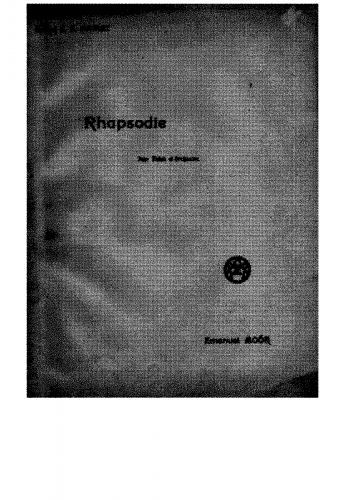 Moór - Rhapsodie - Complete Orchestral Score