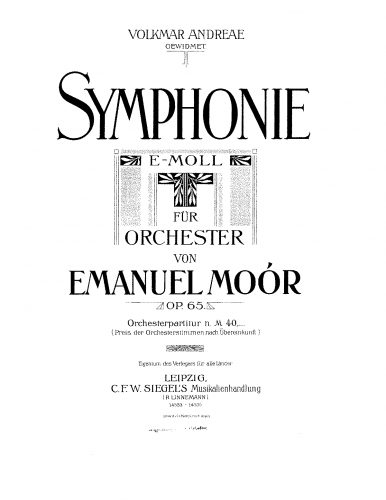 Moór - Symphony, Op. 65 - Score