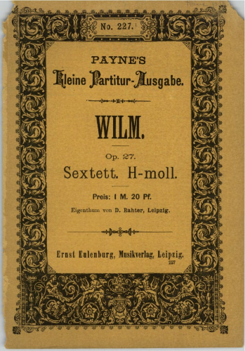 Wilm - String Sextet - Score