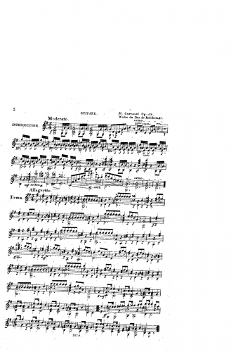 Carcassi - Valse de 'Duc de Reichstadt' Variee, Op. 52 - Score
