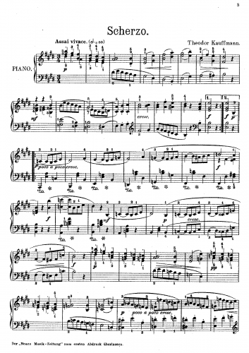 Kauffmann - Scherzo - Score