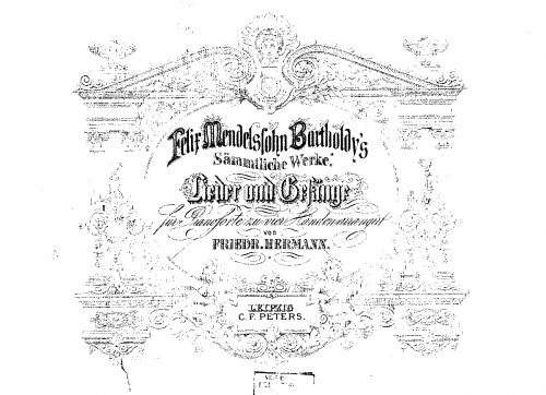 Hermann - Transcriptions - Mendelssohn - Score