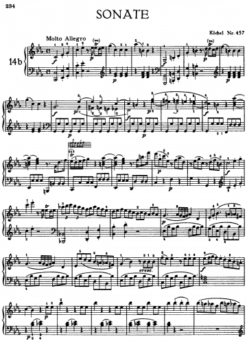 Mozart - Piano Sonata No. 14 - Piano Score - Score