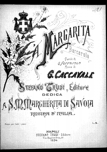 Caccavale - 'A Margarita - Score