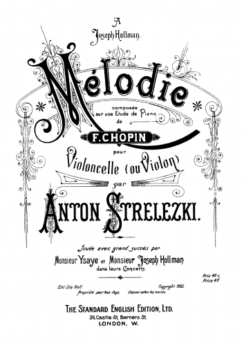 Strelezki - Melody on an Etude by Chopin