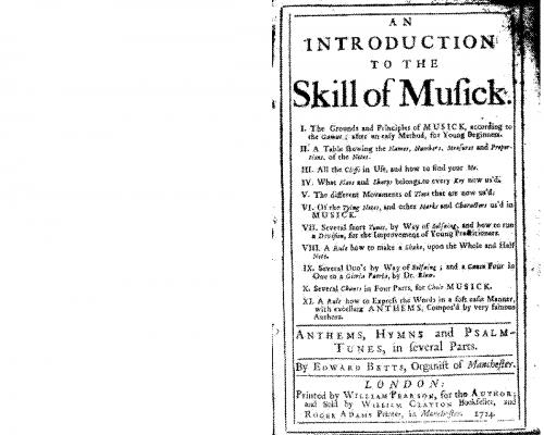 Betts - An Introduction to the Skill of Musick - Complete Book
