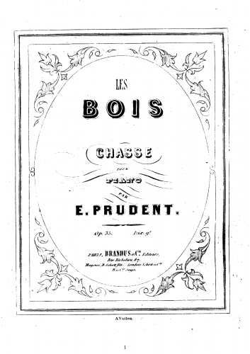 Prudent - Les Bois, Op. 35 - Score
