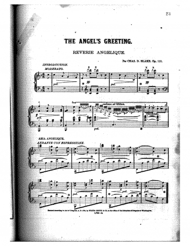Blake - Angel's Greeting - Score