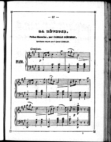 Schubert - La rêveuse - Score