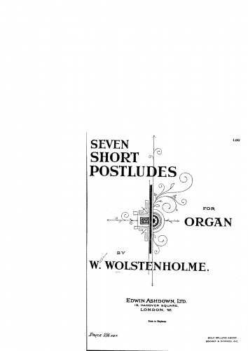 Wolstenholme - 7 Short Postludes - Score