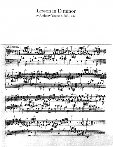 Young - Suite in D minor - Score