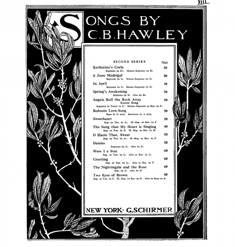 Hawley - Daisies - Score