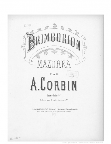 Corbin - Brimborion - Score