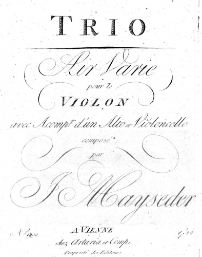 Mayseder - Air varié for String Trio