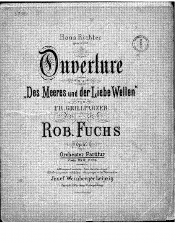 Fuchs - Des Meeres und der Liebe Wellen Overture - Score