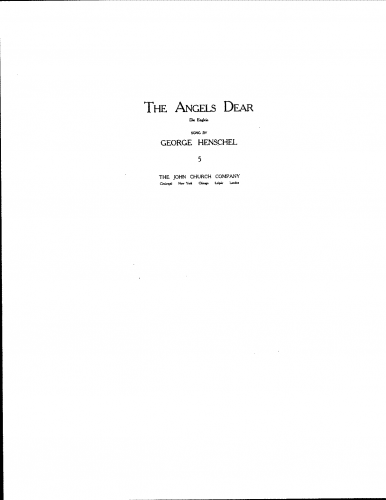 Henschel - The Angels Dear - Score