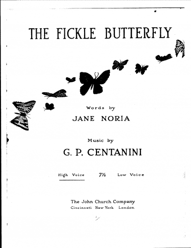 Centanini - The Fickle Butterfly - Score