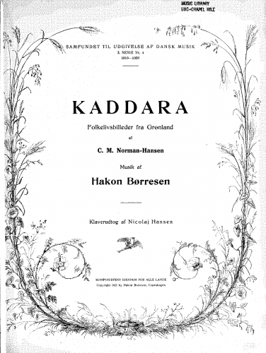 Børresen - Kaddara - Vocal Score - Score