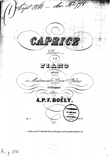 Boëly - Caprice, Op. 7 - Score
