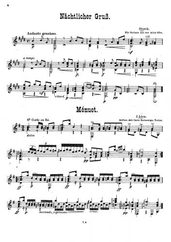 Storch - Night song - For Guitar solo (Götz) - Score