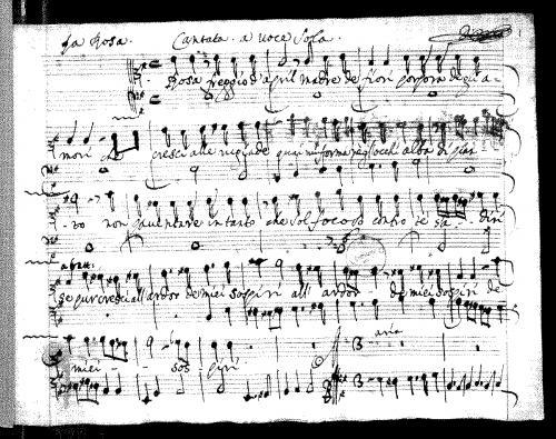 Caresana - Cantata 'La rosa' - Score