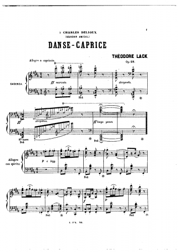 Lack - Danse-Caprice, Op. 28 - Score