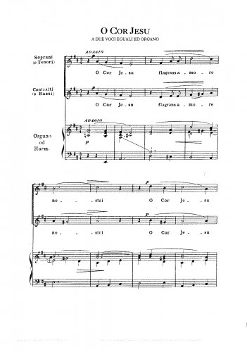 Perosi - O Cor Jesu - Score