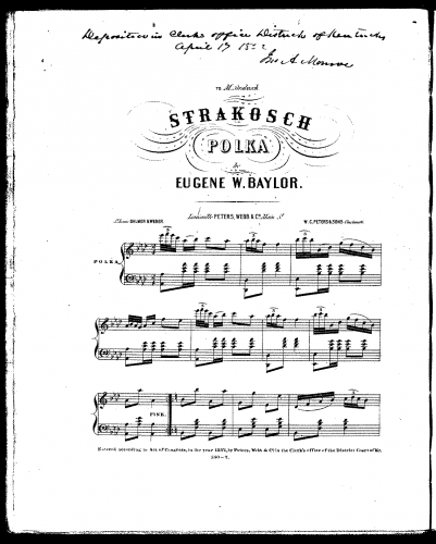 Baylor - Strakosch Polka - Score