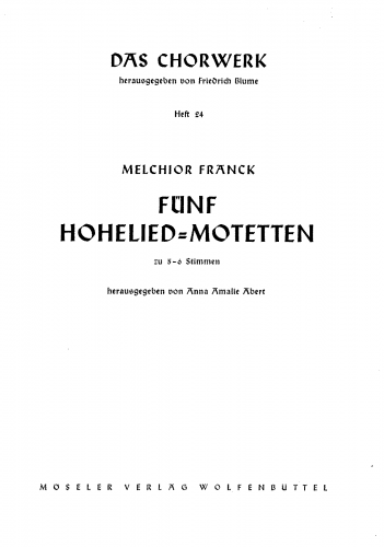 Franck - 5 Motets - Score