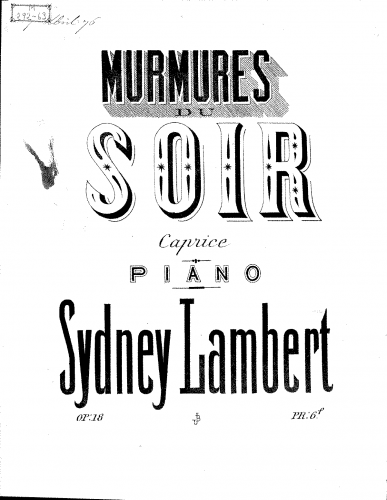 Lambert - Murmures du soir - Score