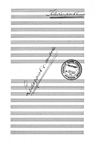 Benoît - Ledeganckcantate - Vocal Score - Score