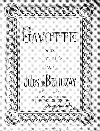 Beliczay - Gavotte - Piano Score - Score